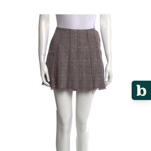 Ramy Brook plaid skirt with rhinestone details.